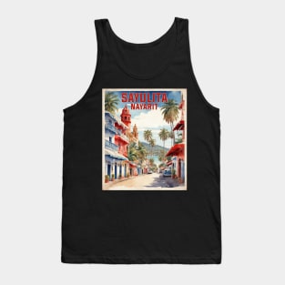 Sayulita Nayarit Oaxaca Mexico Vintage Tourism Travel Tank Top